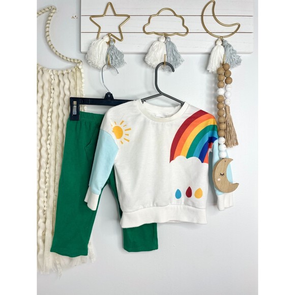 Other - 9-12 month Rainbow Outfit Sweatshirt and Pants Baby Boy Girl
